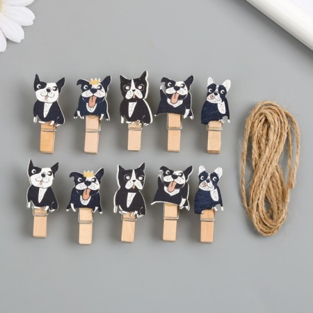 Decor for creativity tree "Procher. Buldozhka" set 10 pcs 4.2x1.2x1.2 cm