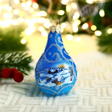 Christmas tree toy "Rosinka Bolshoi-01" 9.5 cm