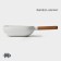 Porcelain dish for serving with a wooden handle Magistro, 15 × 15 cm, white color