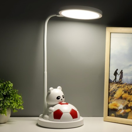 Blue table "Bear with the ball" LED white-red 14x15x48 cm Risalux-3