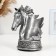 A stand for a bottle "Horse" 25x15x20cm, silver silver