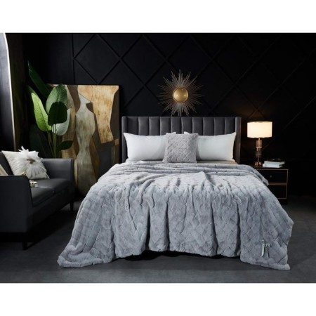 Bernard bedspread, size 160x220 cm, light gray color