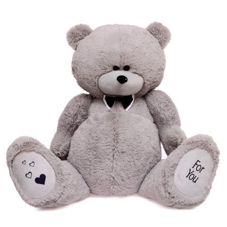 Soft toy "Bear Deddy", gray color, 130 cm