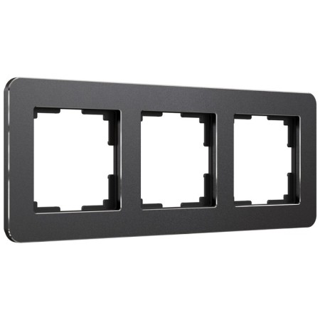 Frame W0032608, 3 Platinum sockets, black aluminum