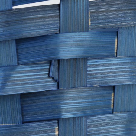 Wicker basket, d19 x 9 x 32 cm, blue, bamboo-5
