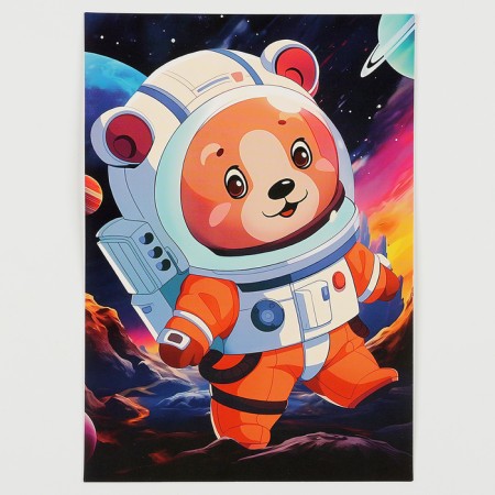 Application with rhinestones for children "Cosmos", a set for creativity, A5-2