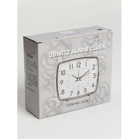 The clock is a boil room, on batteries, 14 x 12.8 x 4.5 cm, dial 13.5 x 11.6 cm-6