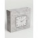The clock is a boil room, on batteries, 14 x 12.8 x 4.5 cm, dial 13.5 x 11.6 cm