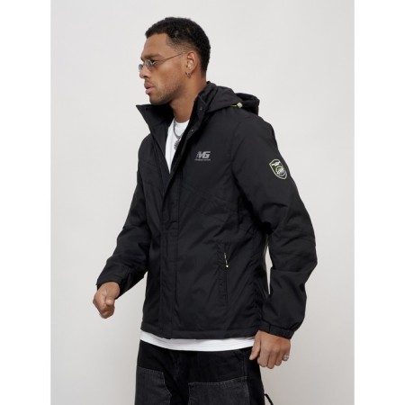 Sports male jacket, size 52, black color-2
