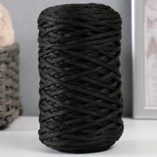 Knitting cord 100% polyester 3mm 100m/200 ± 20g (13-black)