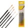 Set of brushes, synthetics, 5 pieces, brauberg (round, No. 1, 2, 3, 4, 5), blister