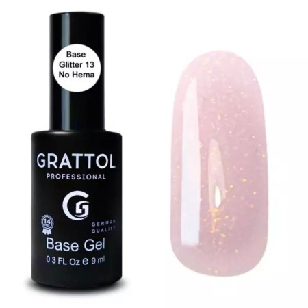Base Grattol Glitter No. 13, 9 ml