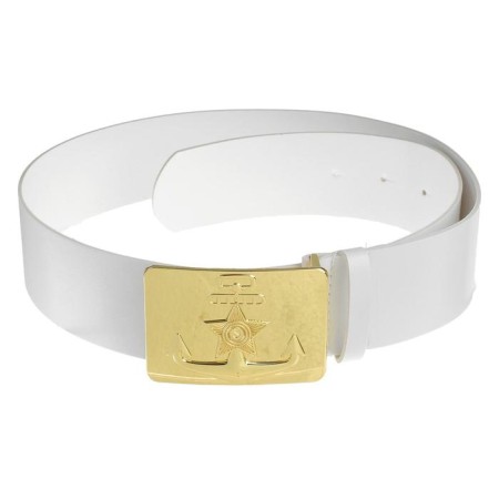 Sailor belt is white, a buckle with an anchor gold, 90 cm
