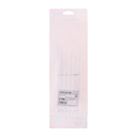 Set of brushes, round protein, 6 pcs: No. 1, 2, 3, 4, 5, 6, with wooden handles, blister-4