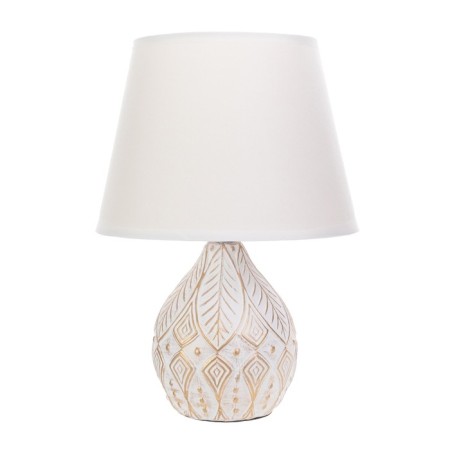 Table lamp 38047/1 E14 40W white with a golden patina 23x23x32 cm-7