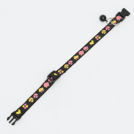The two -layer collar with fastx "Mushrooms" 30 x 1 cm, black-3