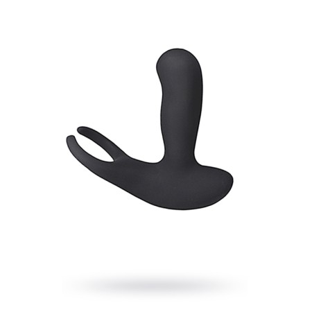 Prostate stimulator LEVETT EARL, with a remote control, black, 14 cm