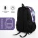 Youth backpack from textiles, 3 pockets, blue color