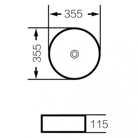 Grossman GR-5020SW sink, round, D = 355 mm, silver/white-3