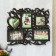 Photo frame-collage "with heart" in 5 photos, wenge (plastic screen)