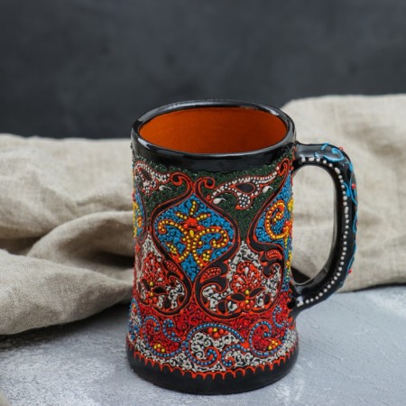 Rishtan ceramics mug "Samarkand", 500 ml, mix-4