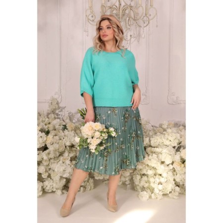 Female jumper, size 58, turquoise color-7