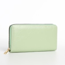 Women's wallet with lightning, green color