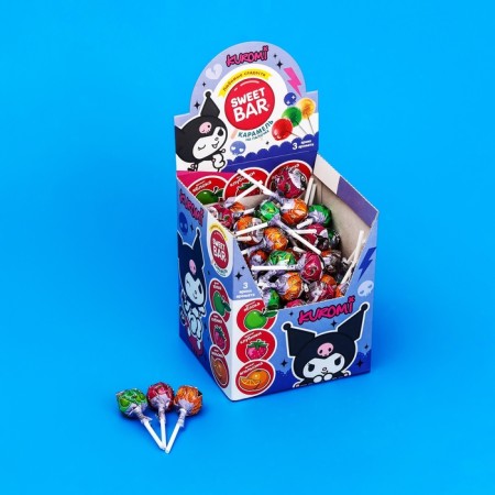 Caramel Lollice "Kuromi Sweet Bar", on a stick, assorted, 11 g