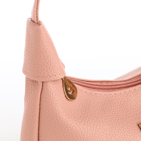 Female bag 25*7*13.5 depth with a zipper, pink-4
