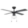 Ceiling fan with Fortaleza lamp, 60W, e27, steel, black