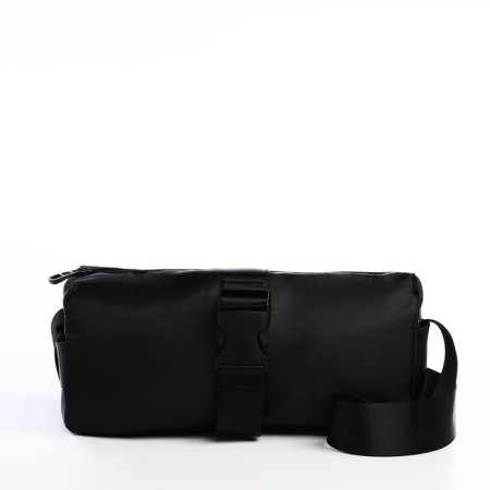 Youth bag with zipper, black color-1