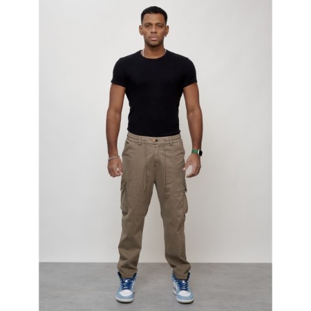 Cargo jeans men, size 44-46, beige color