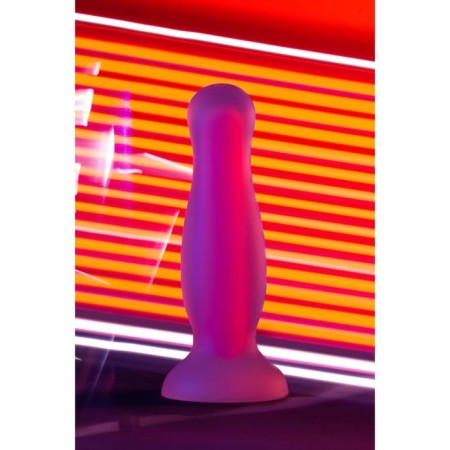 Anal plug luminous in the dark Cain Glow, waterproof, silicone, transparent, 10 cm-13