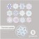 Stickers for creativity "Snowflakes" embossing silver set 48 pcs 9x7x0.8 cm