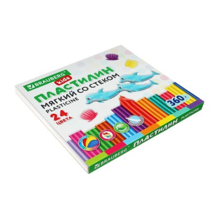 Soft plasticine (wax) 24 -ZV 360g Brauberg kids-2