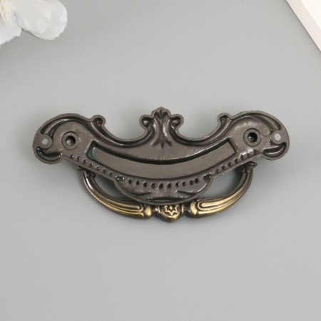 Handle for the casket metal "Patterns" bronze 9x4 cm-5