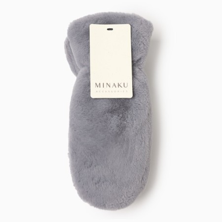 Women's mittens minku, gray color, 26 cm-3