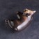 Porcelain figurine "Cat Vaska Black", 17 cm