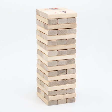 The falling tower of Jenga, a board game for adults "Your Position", 54 Bruska, 18+-1