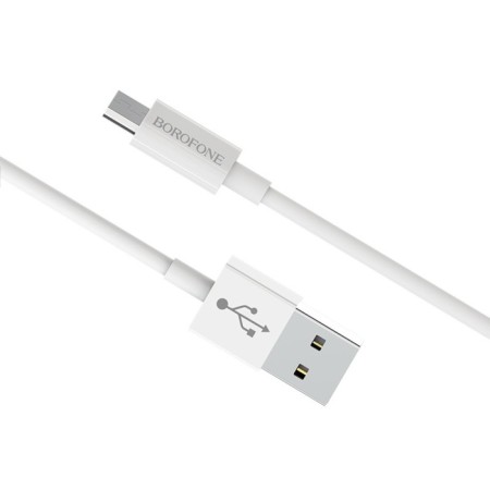 Cable Borofone BX22, Micro USB - USB, 2.4 A, 1 m, white-2
