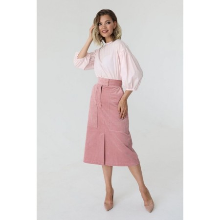 Velvet skirt with patch pockets, size 42-5