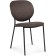Stool on a metal frame Saranda Metal/velor, black/brown 45x60x81 cm