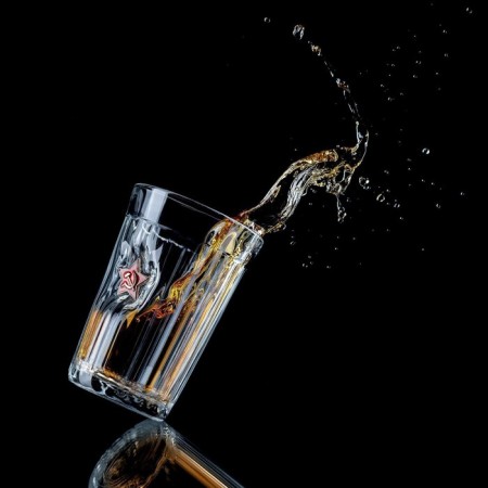 The glass "impenetrable.", With a star, faceted, 250 ml-3