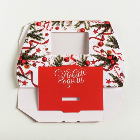 Folding box "Happy New Year", 10 x 8 x 3.5 cm, new year-4