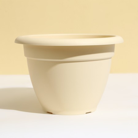 Flower pot, D = 25 cm, 4.3 l, plastic, light-beige
