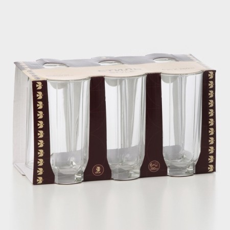 Set of glass glasses "Style", 280 ml, 6 pcs-4