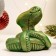 Figure "Cobra" Green with gilding, 6x7x5cm