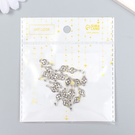 Decor for creativity Metal "Key with Flower" 1.7x0.7 cm-3