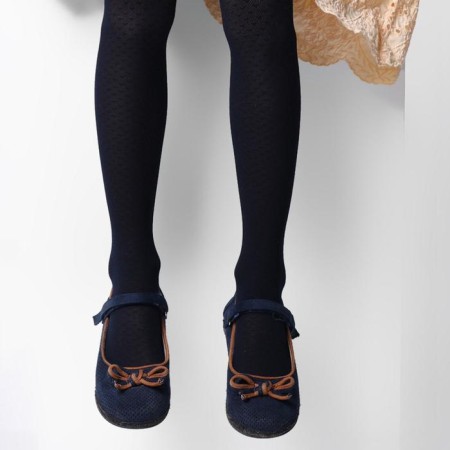 Pantyhose children's era "small hearts", dark blue color, 8-10 years old-1