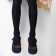 Pantyhose children's era "small hearts", dark blue color, 8-10 years old